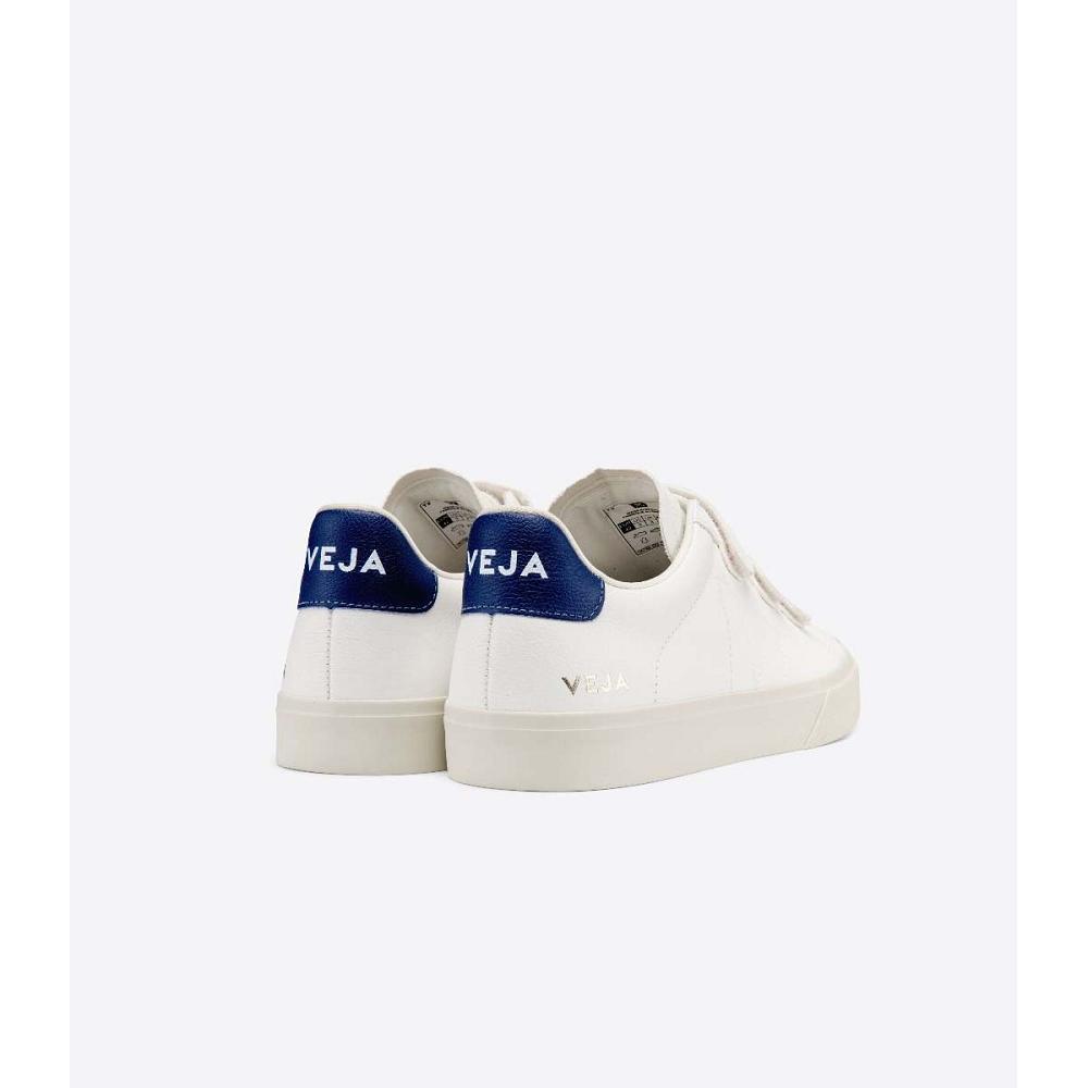 Veja RECIFE CHROMEFREE Men's Sneakers White/Blue | NZ 312DFM